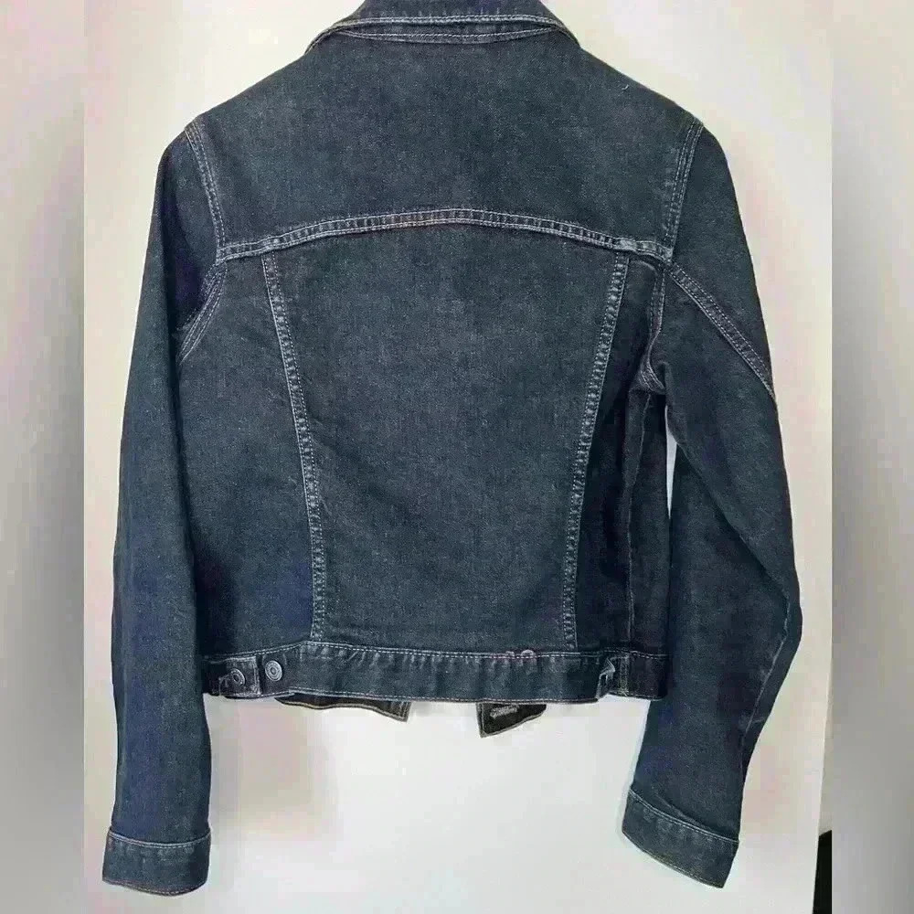 Vintage Levi’s Red Tab 90s Womens Dark Denim Country Western Jacket Medium - Picture 2 of 13